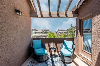 Private balcony or patio
